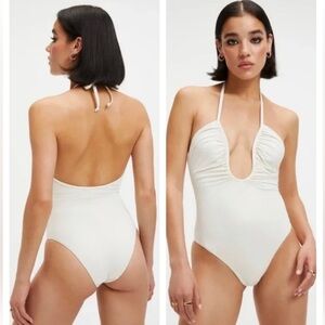 GOOD AMERICAN Leilani Halter One Piece Bathing Suit